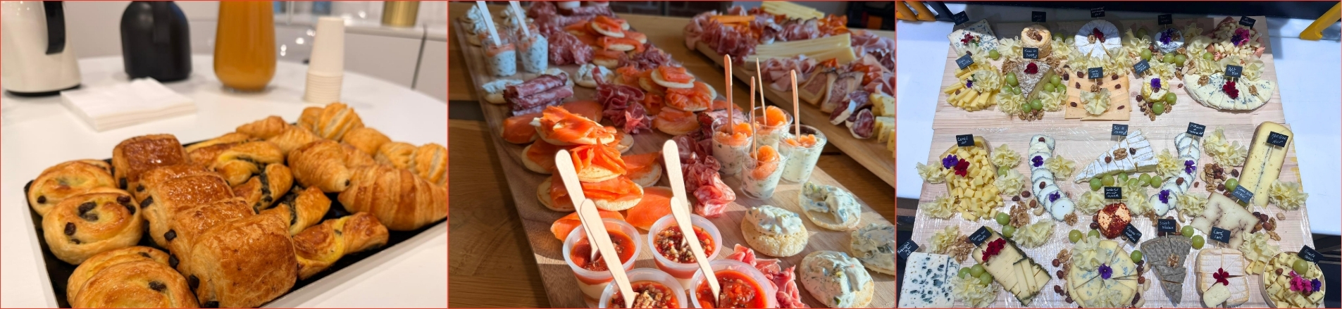 Photo d'option petit déjeuner, planche charcuterie et planche fromage Espace Jules César
